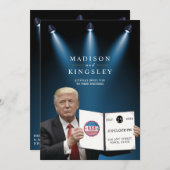 Trump Best 💍 Patriot Wedding Einladung (Vorne/Hinten)