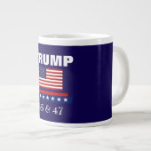 TRUMP BEST PRÄSIDENT JE 45 & 47 JUMBO KAFFEE TASSE (Vorderseite Rechts)