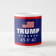 TRUMP BEST PRÄSIDENT JE 45 & 47 JUMBO KAFFEE TASSE