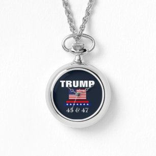 TRUMP BEST PRÄSIDENT JE 45 & 47 NECKLACE WATCH ARMBANDUHR