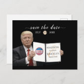 Trump: Beste Phantastische Hochzeit rettet das Dat Ankündigungspostkarte (Vorne/Hinten)