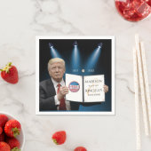 Trump Bester Phantastischer WedelSquare-Sticker Serviette (Beispiel)