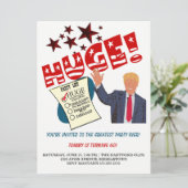 Trump Bestes Party je feiert riesiges Party Einladung (Stehend Vorderseite)