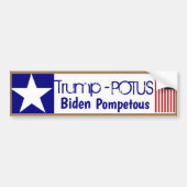 Trump Biden Pompetous Autoaufkleber (Vorne)
