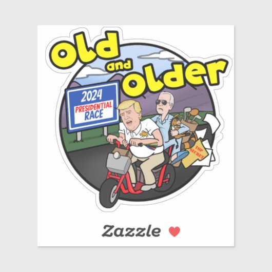 Trump & Biden Sticker - Dumb & Dumber Parody (Blatt)