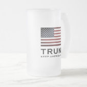 Trump-Bierstein-Glas - Behalt Amerika groß Mattglas Bierglas (VorderseiteRechts)