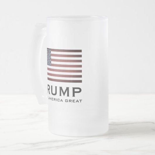 Trump-Bierstein-Glas - Behalt Amerika groß Mattglas Bierglas (Vorderseite Links)