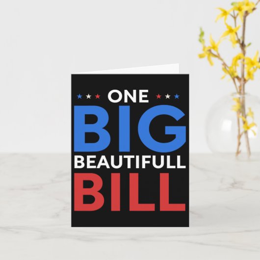 Trump Big Bill One Big Beautiful Bill Funny Politi Karte (Gelbe Blume)