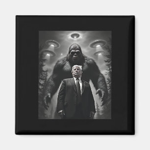 Trump Bigfoot UFO Außerirdische Begegnung Magnet