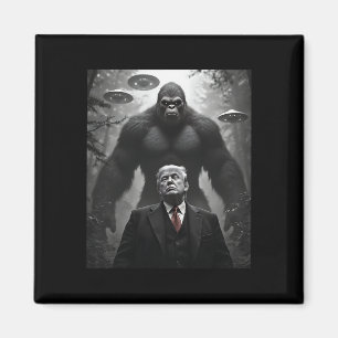 Trump Bigfoot UFO Außerirdischer Begegnung Besuch  Magnet