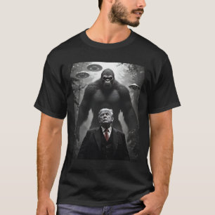 Trump Bigfoot UFO Außerirdischer Begegnung Besuchs T-Shirt