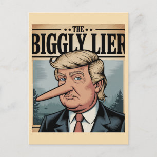 Trump Biggly Lier Postkarte