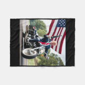 Trump Biker Bad Fleecedecke (Vorderseite (Horizontal))