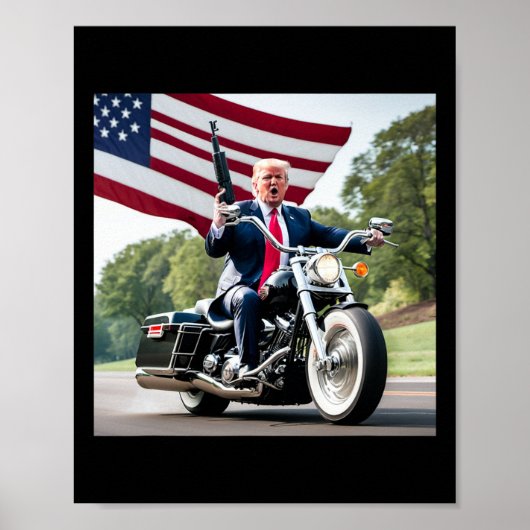 Trump Biker Schlecht Poster (Vorne)