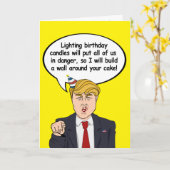 Trump Birthday Card - Bauen Sie eine Wand um Ihr T Karte (Gelbe Blume)