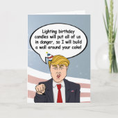 Trump Birthday Card - Bauen Sie eine Wand um Ihr T Karte (Vorderseite)