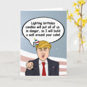 Trump Birthday Card - Bauen Sie eine Wand um Ihr T Karte (Gelbe Blume)