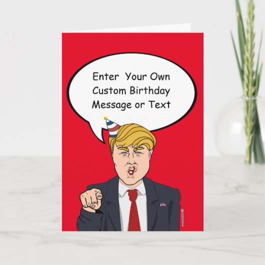Trump Birthday Card - Customize Your Message - - E Karte (Vorderseite)