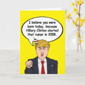 Trump Birthday Card - Hillary startete Ihre Geburt Karte (Gelbe Blume)