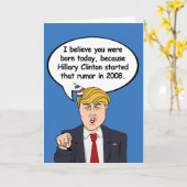 Trump Birthday Card - Hillary startete Ihre Geburt Karte (Gelbe Blume)