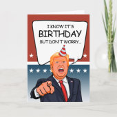 Trump Birthday Card - Ich deportiere nicht alte Me Karte (Vorderseite)