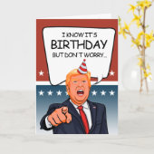 Trump Birthday Card - Ich deportiere nicht alte Me Karte (Gelbe Blume)