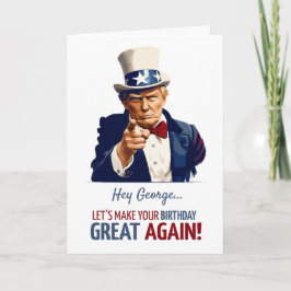 Trump Birthday Card / Individuelle Name Einladung