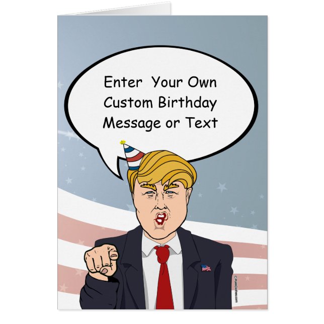 Trump Birthday Card - Passen Sie Ihre Botschaft an (Vorne)