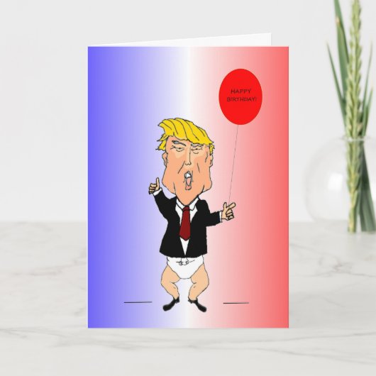 Trump Birthday Card wünscht Karte (Vorderseite)