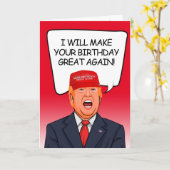 Trump Birthday - Ich werde deinen Geburtstag großa Karte (Gelbe Blume)