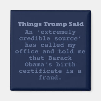 Trump Birther - 2" Square Magnet