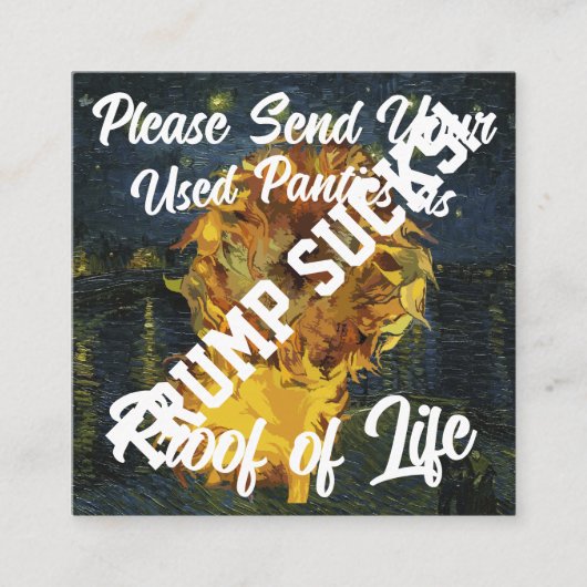 Trump bitte senden Sie Ihre gebrauchten Panties al Begleitkarte (Vorderseite)