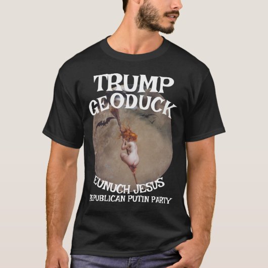 Trump Black Hexe Jesus Republikanisches Pee-Party T-Shirt (Vorderseite)