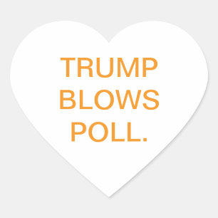 TRUMP BLAEST WAHL Hankamer Artjunkhaus DUNNY DRUMP Herz-Aufkleber