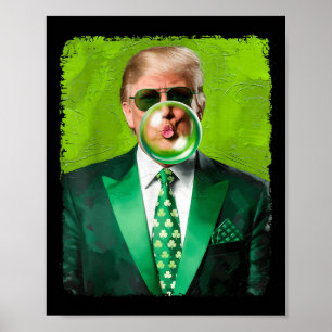 Trump bläst Blase Gum Politischer Republikaner St Poster