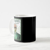 Trump bläst Blase Gum St Patricks Day Funny Kaffeetasse (Vorderseite Links)