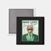 Trump bläst Blase Gum St Patricks Day Funny Magnet (Vorderseite/Rückseite)