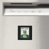 Trump bläst Blase Gum St Patricks Day Funny Magnet (In Situ (Geschirrspüler))