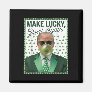 Trump bläst Blase Gum St Patricks Day Funny Magnet