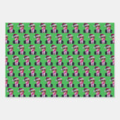 Trump bläst Blubble Gum Blue Weihnachtsgeschenk Geschenkpapier Set (Vorderseite 2)