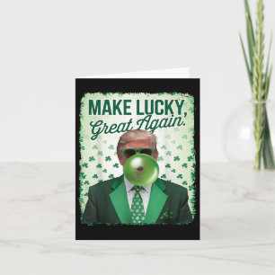 Trump bläst blubble gum macht Glück wieder groß Karte
