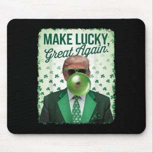 Trump bläst blubble gum macht Glück wieder groß Mousepad