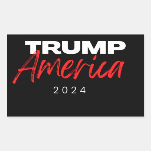 Trump bleibt neu rechteckiger aufkleber (Vorderseite)