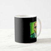 Trump Blowing Bubble Gum St. Patrick's Day Green S Kaffeetasse (VorderseiteRechts)