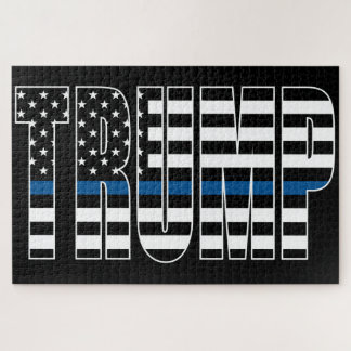 Trump Blue Line Flag Puzzle