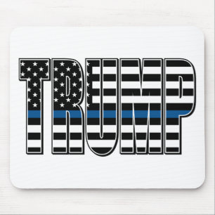 Trump-Blue-Line-Polizeiflagge Mousepad
