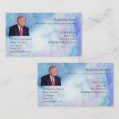 Trump Blue Watercolor Easy Generic Zuhause Visitenkarte (Vorne/Hinten)