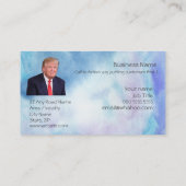 Trump Blue Watercolor Easy Generic Zuhause Visitenkarte (Rückseite)