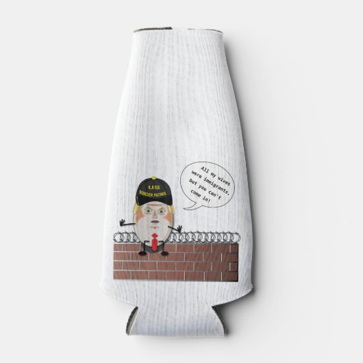 Trump Border Patrol Trumpty Dumbty Flaschenkühler (Vorderseite)