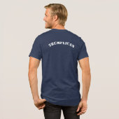 Trump Border Wall Construction hinzufügen Sie Ihre Tri-Blend Shirt (Rückseite voll)